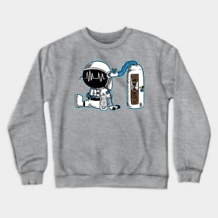 Coffee fueled astronaut Crewneck Sweatshirt